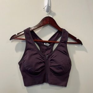 BRAND NEW 90 Degree Zip Front Racerback Sports Bra